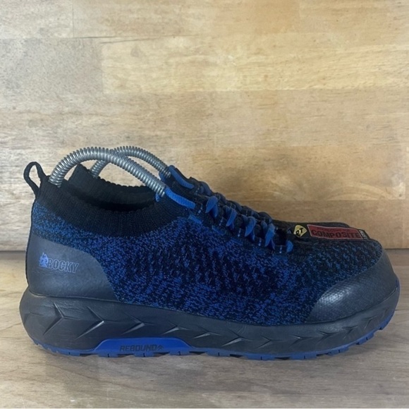 Rocky Shoes - Rocky Workknit 3” Com Toe Womens Size 8M Industrial Work Shoes Black Blue